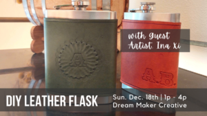 DIY Leather Flask Sleeve @ Dream Maker Creative