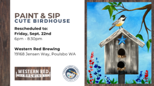 Paint & Sip - Cute Birdhouse @ Western Red Brewing