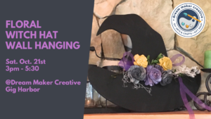Floral Witch Hat Wall Hanging @ Dream Maker Creative