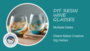 DIY Resin Wine Glasses @ Dream Maker Creative