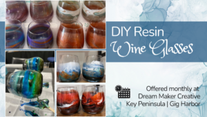 DIY Resin Wine Glasses @ Dream Maker Creative