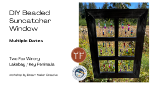 DIY Beaded Suncatcher Window @ Two Fox Winery