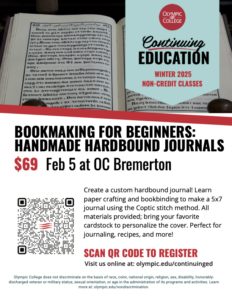 Bookmaking for Beginners @ Olympic College @ Olympic College Bremerton