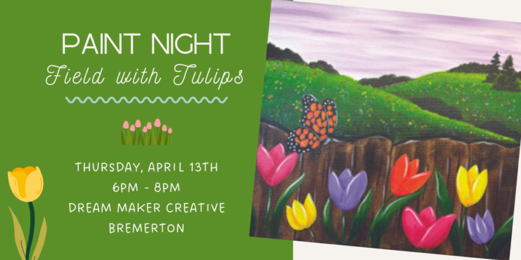 Paint Night Field with Tulips